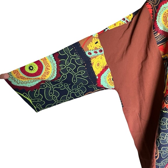 NWT O-Necee Tribal Cotton Linen Blend Tunic Dress 3XL New - Picture 4 of 9